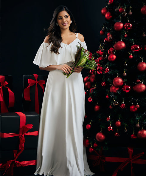 White Chiffon Dress